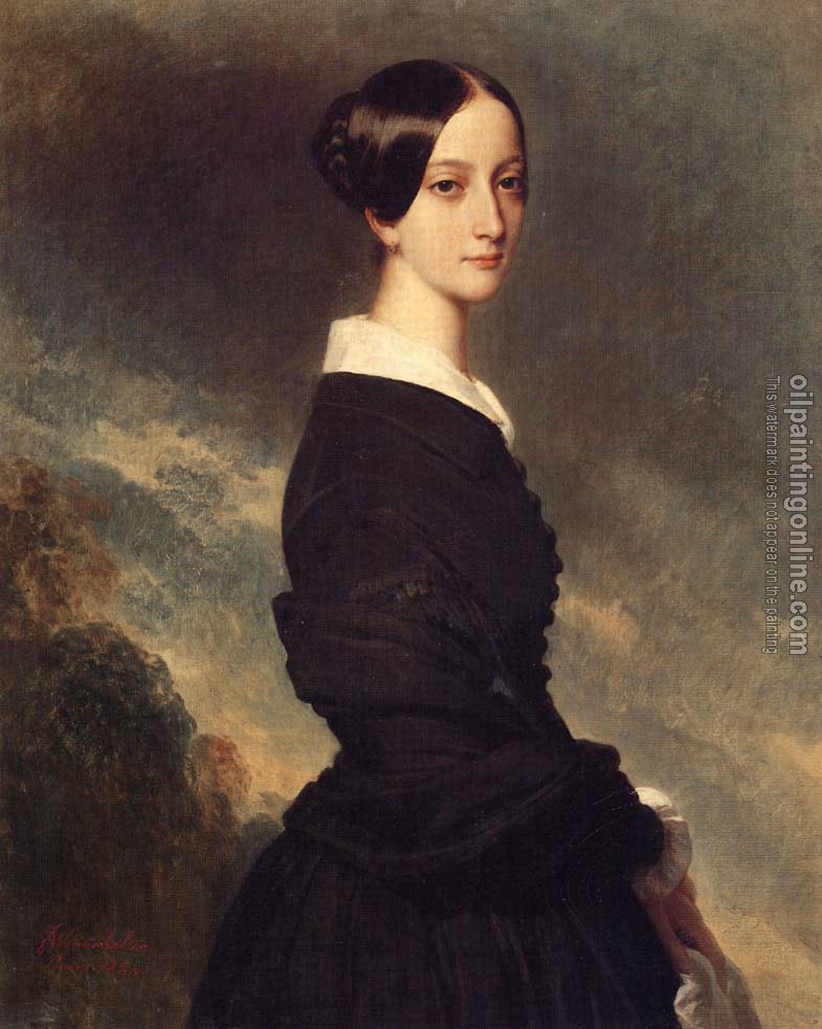 Winterhalter, Franz Xavier - Francoise Caroline Gonzague Princesse de Joinville